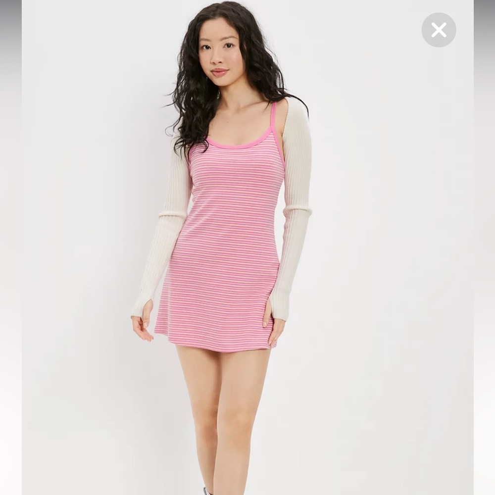 *American Eagle Pink Stripe Knit Cami Mini Dress size XS*